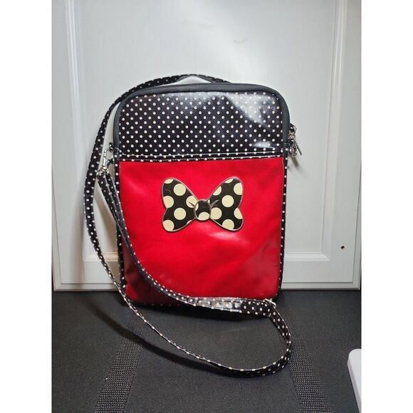 DISNEY PARKS Minnie Mouse Bow Tablet Carrier Crossbody - Picture 1 of 4